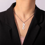 Infinite Couple Pendant Necklace Silver