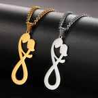 Infinite Couple Pendant Necklace Gold