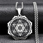 Metatron's Cube Pendant Necklace for Men or Women