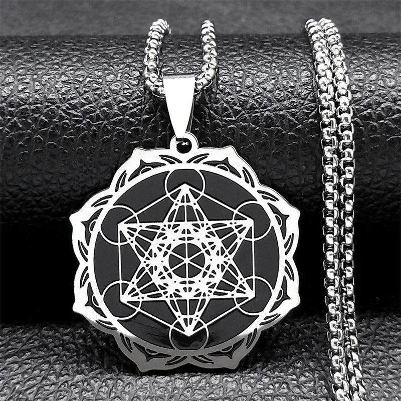 Metatron's Cube Pendant Necklace for Men or Women