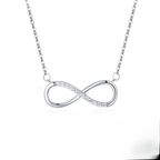 Infinity Zircon Charm Pendant Necklace