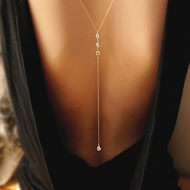 Women's Back Pendant Necklace