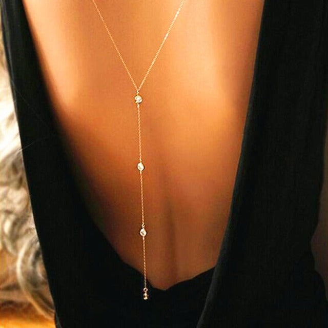 Women's Back Pendant Necklace