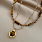 Tiger's Eye Protection Pendant Necklace B