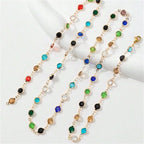 Multicolour Bohemian-Style Pendant Necklace Gold