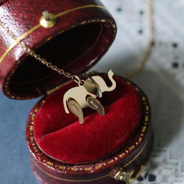Elephant Gold Pendant Necklace