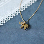 Elephant Gold Pendant Necklace