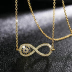 Infinity Symbol Zircon Pendant Necklace