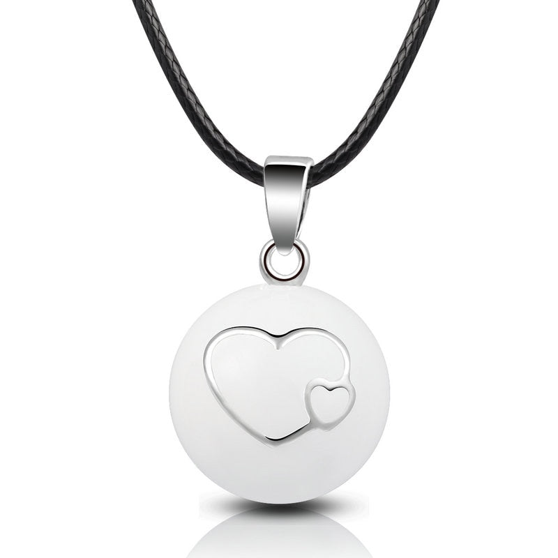 Pregnant Woman Pendant Necklace Pregnancy Bola Heart