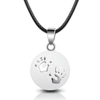 Pregnant Woman Pendant Necklace Pregnancy Bola Silver Feet