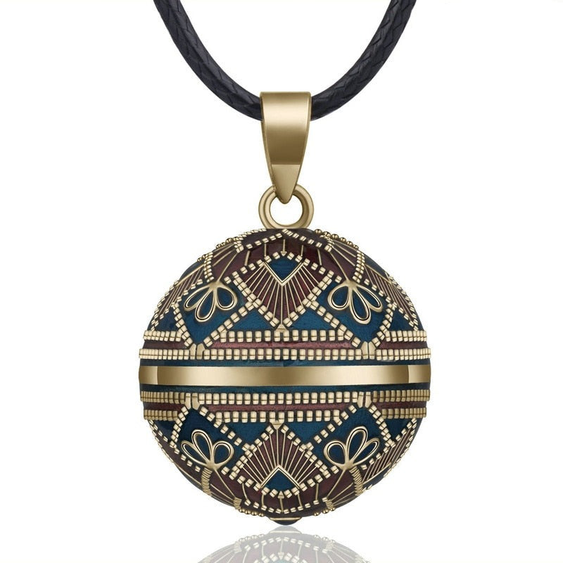Mexican Blue Pregnancy Bola Maternity Pendant Necklace