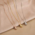 Fine Water Drop Pendant Necklace in gold