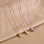Fine Water Drop Pendant Necklace in gold