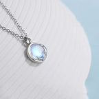 Moonstone Zircon Fertility Pendant Necklace
