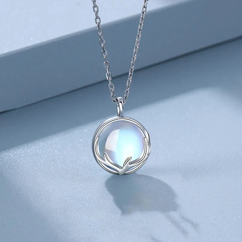 Moonstone Zircon Fertility Pendant Necklace
