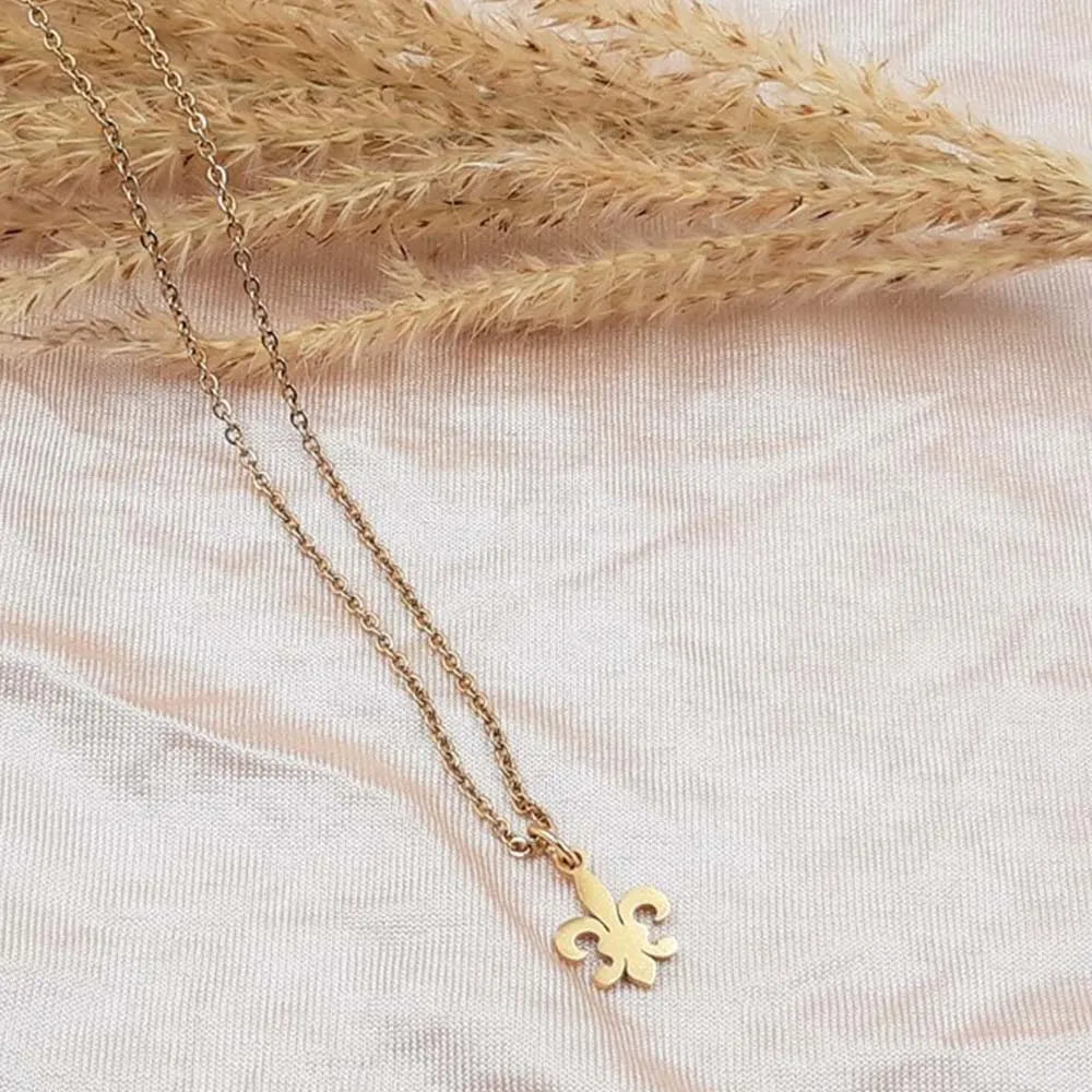 Men's & Women's Fleur-de-Lis Necklace & Pendant Gold