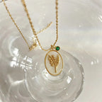 Flower Zodiac Sign Pendant Necklace
