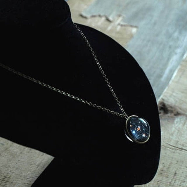 Nebula Universe Glass Galaxy Pendant Necklace