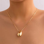 Asymmetrical Water Drop Pendant Necklace gold