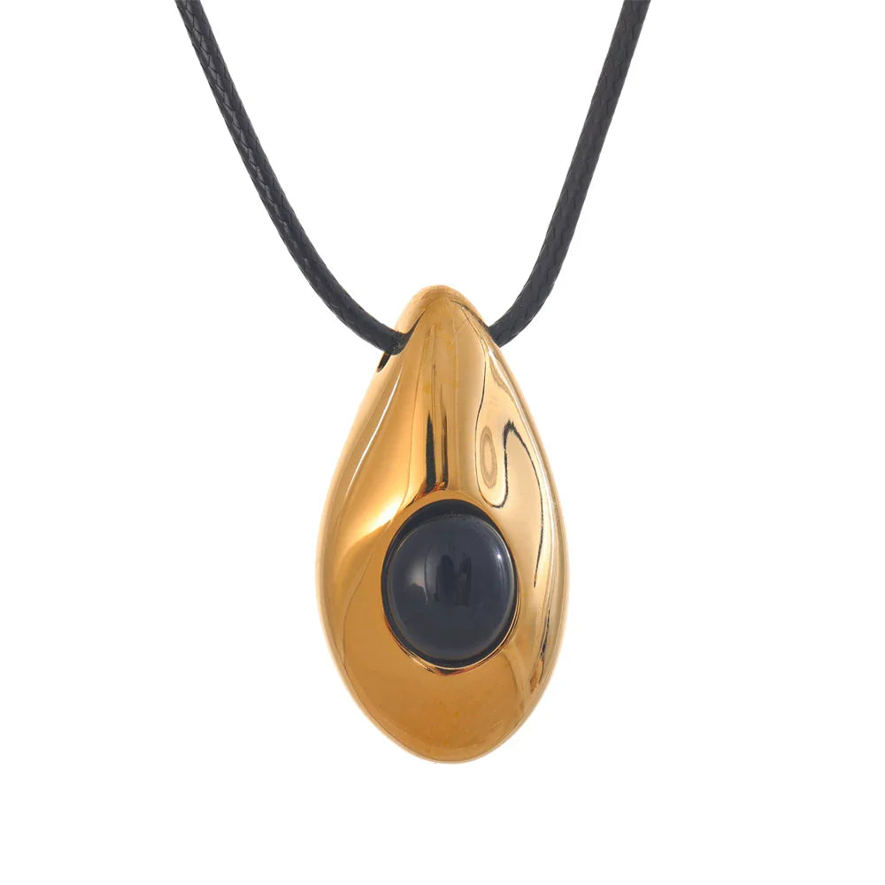 Bohemian Style Water Drop Pendant Necklace gold
