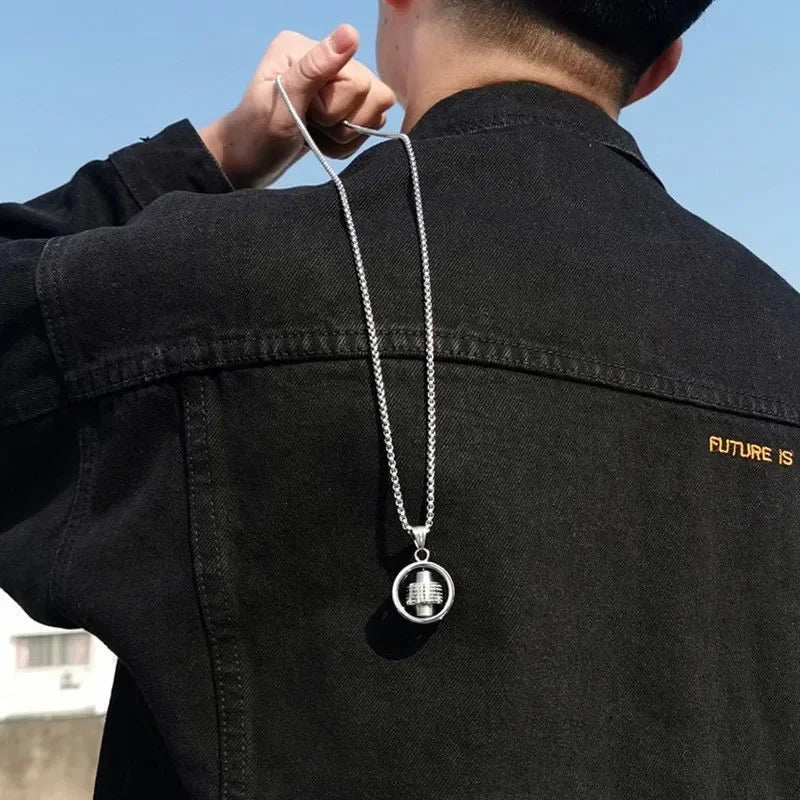 Men's Spinner Anti-Stress Pendant Necklace