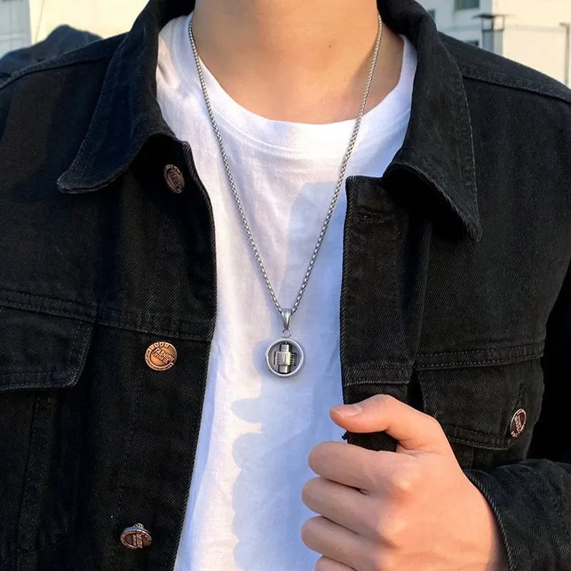 Men's Spinner Anti-Stress Pendant Necklace