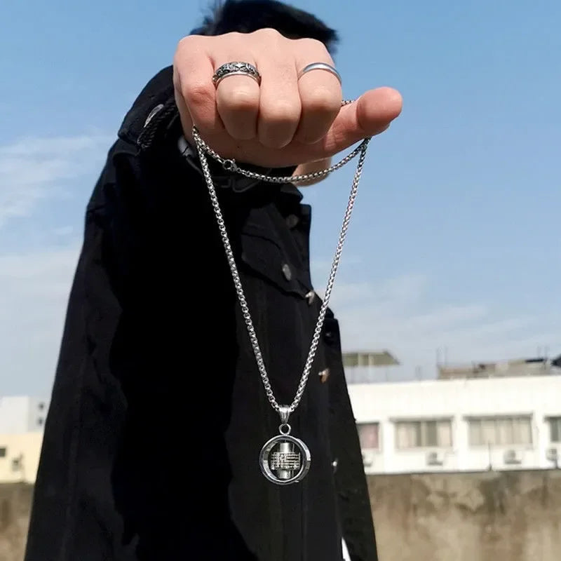 Men's Spinner Anti-Stress Pendant Necklace