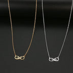 Gold Infinity Pendant Necklace for Women silver