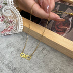 Gold Infinity Pendant Necklace for Women gold