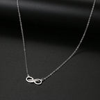 Gold Infinity Pendant Necklace for Women silver