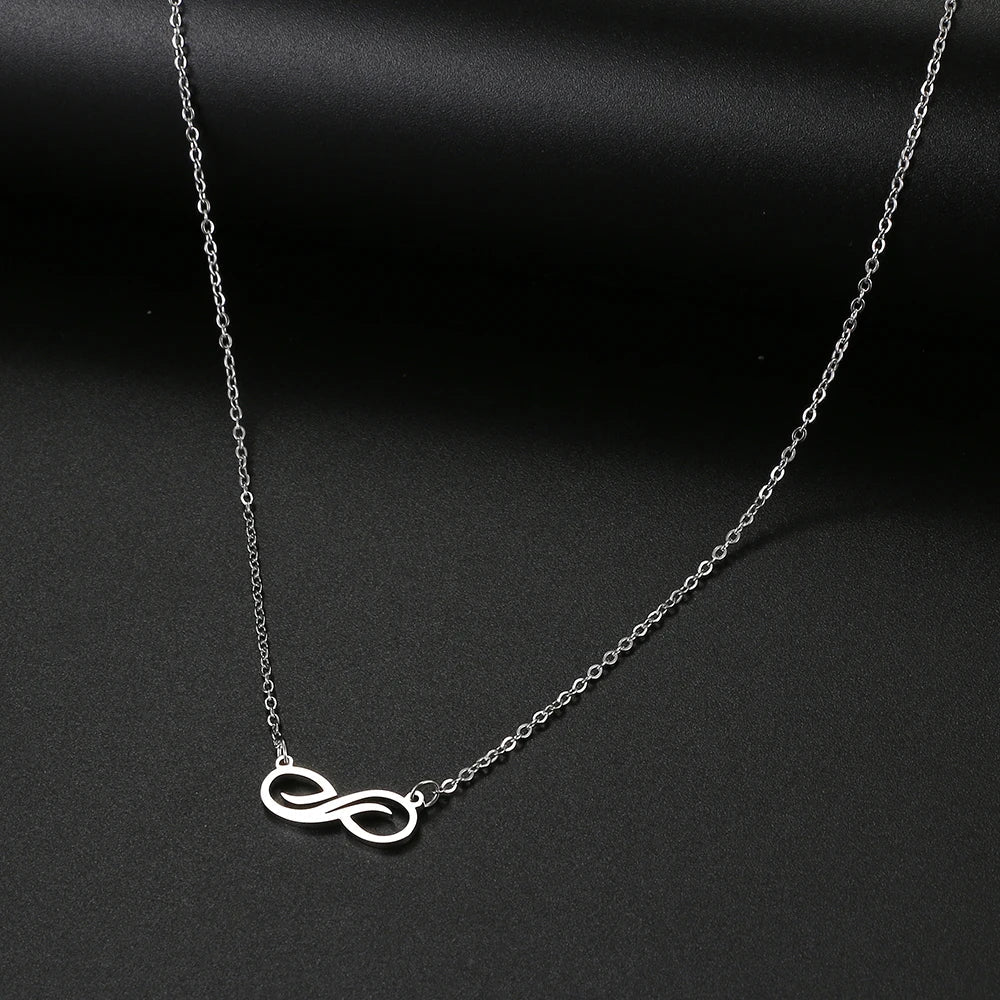 Gold Infinity Pendant Necklace for Women silver