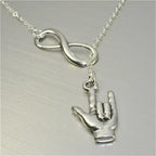 Infinity Pendant Necklace and Hand