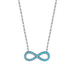 Infinity Turquoise Pendant Necklace