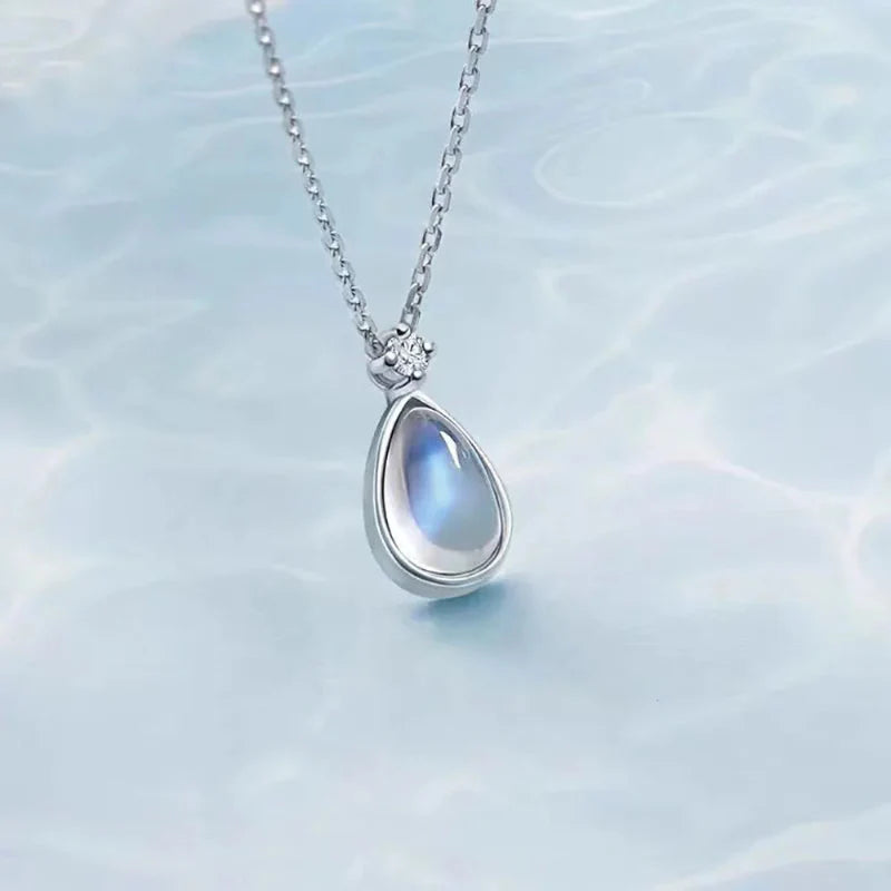Women's Fertility Oval Pendant Necklace Moonstone
