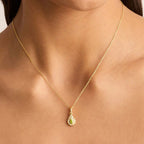 Colored Birthstone Pendant Necklace