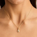 Colored Birthstone Pendant Necklace
