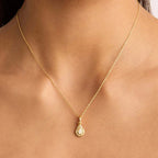 Colored Birthstone Pendant Necklace