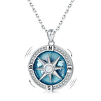 Rotating Compass Pendant Necklace Wind Rose