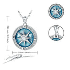 Rotating Compass Pendant Necklace Wind Rose