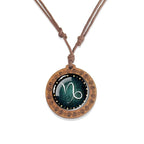 Zodiac Sign Pendant Necklace 12 Constellations Capricorn