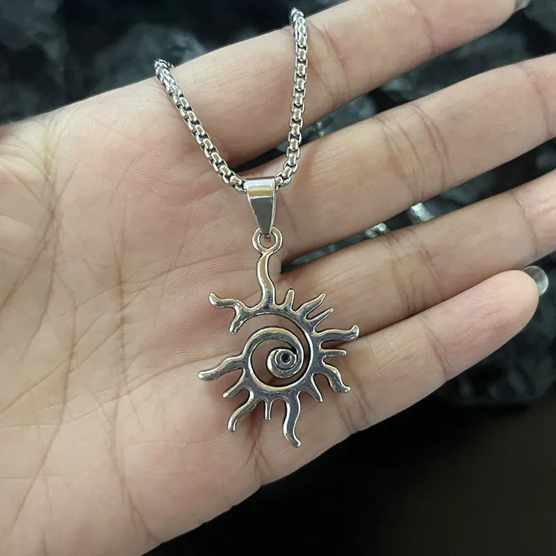 Asymmetrical Sun Pendant Necklace