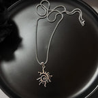 Asymmetrical Sun Pendant Necklace