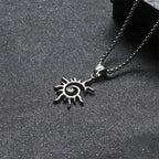 Asymmetrical Sun Pendant Necklace