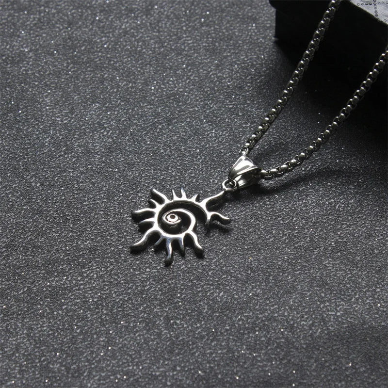 Asymmetrical Sun Pendant Necklace