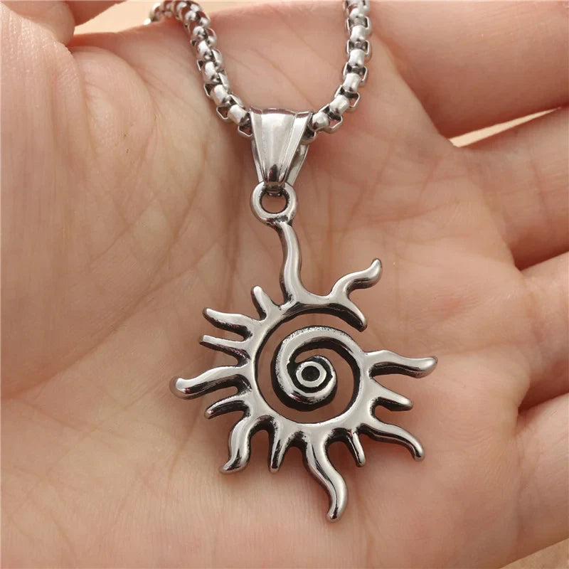 Asymmetrical Sun Pendant Necklace