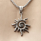 Asymmetrical Sun Pendant Necklace