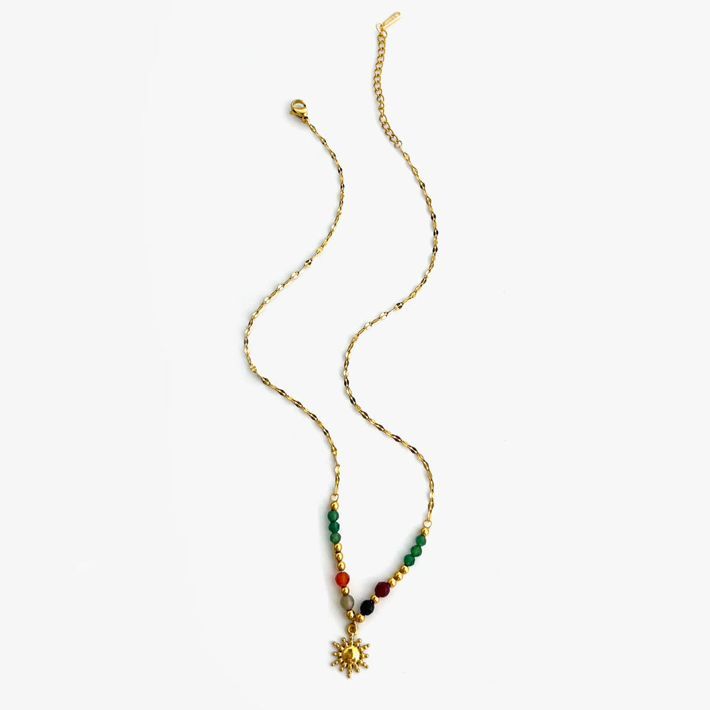 Sun Pendant Necklaces and Beaded a