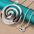 Women’s Silver Spiral Necklace & Pendant
