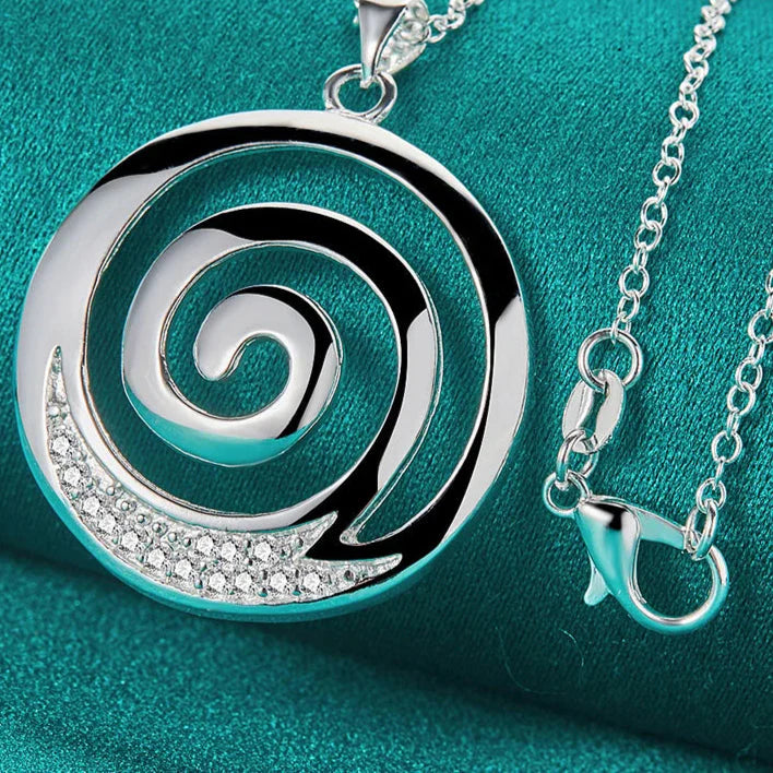Women’s Silver Spiral Necklace & Pendant