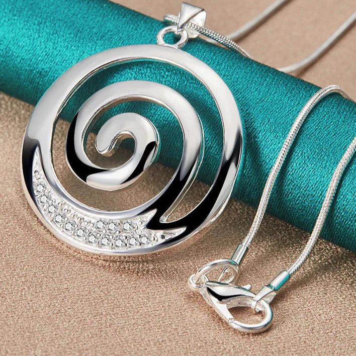 Women’s Silver Spiral Necklace & Pendant